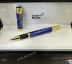 2023 AAA Replica Montblanc Scipione Borghese Blue Rollerball with Diamond